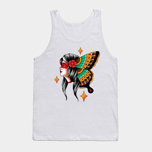 Traditional tattoo butterfly Tank Top by Smurnov